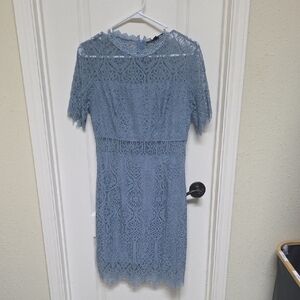 Elegant Lace Dress in Blue